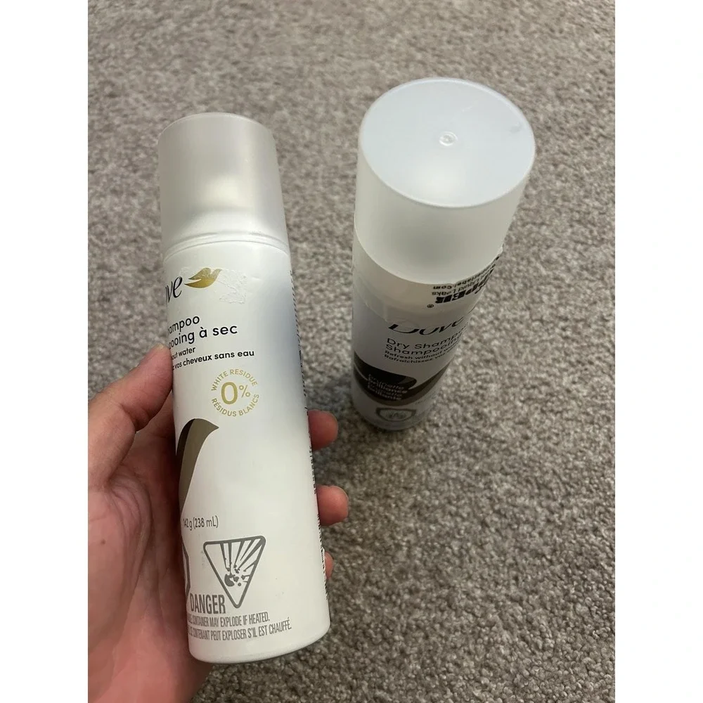 Dove Dry Shampoo‎ Unisex 5oz Brown NEW Brunette Brilliance Lot of 2 142g 238mL